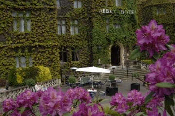 Front courtyard of the Abbey Hotel in Great Malvern