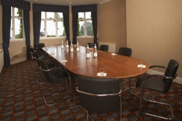 Boardroom meeting in the Montgomery Suite at the Abbey Hotel