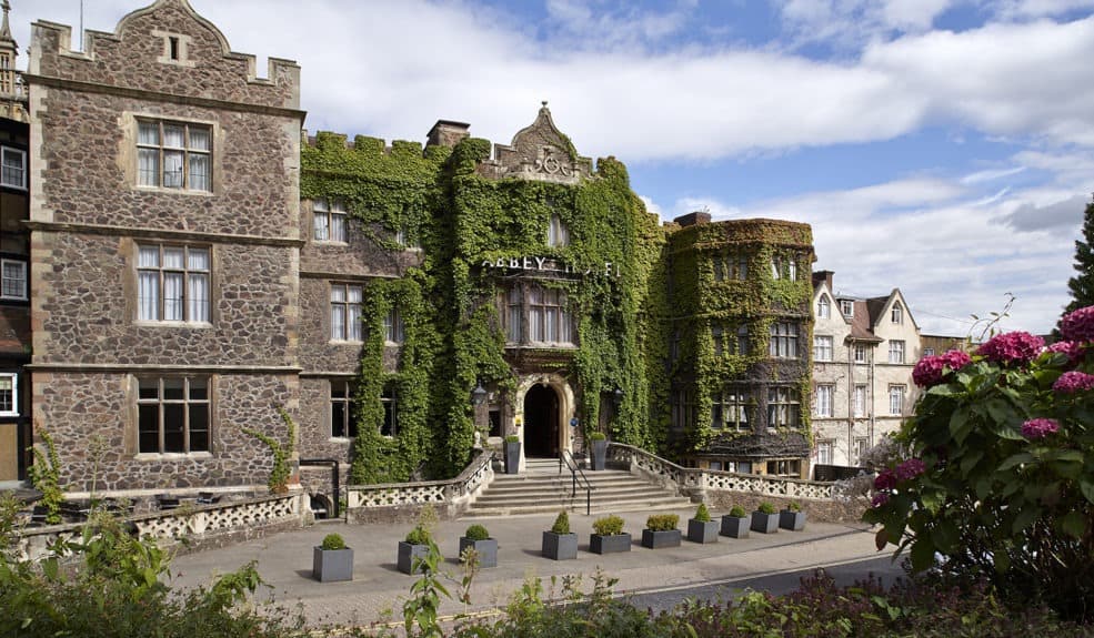 Exterior of the Abbey Hotel in Great Malvern