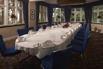 Private dinner in the Worcester Suite at the Abbey Hotel